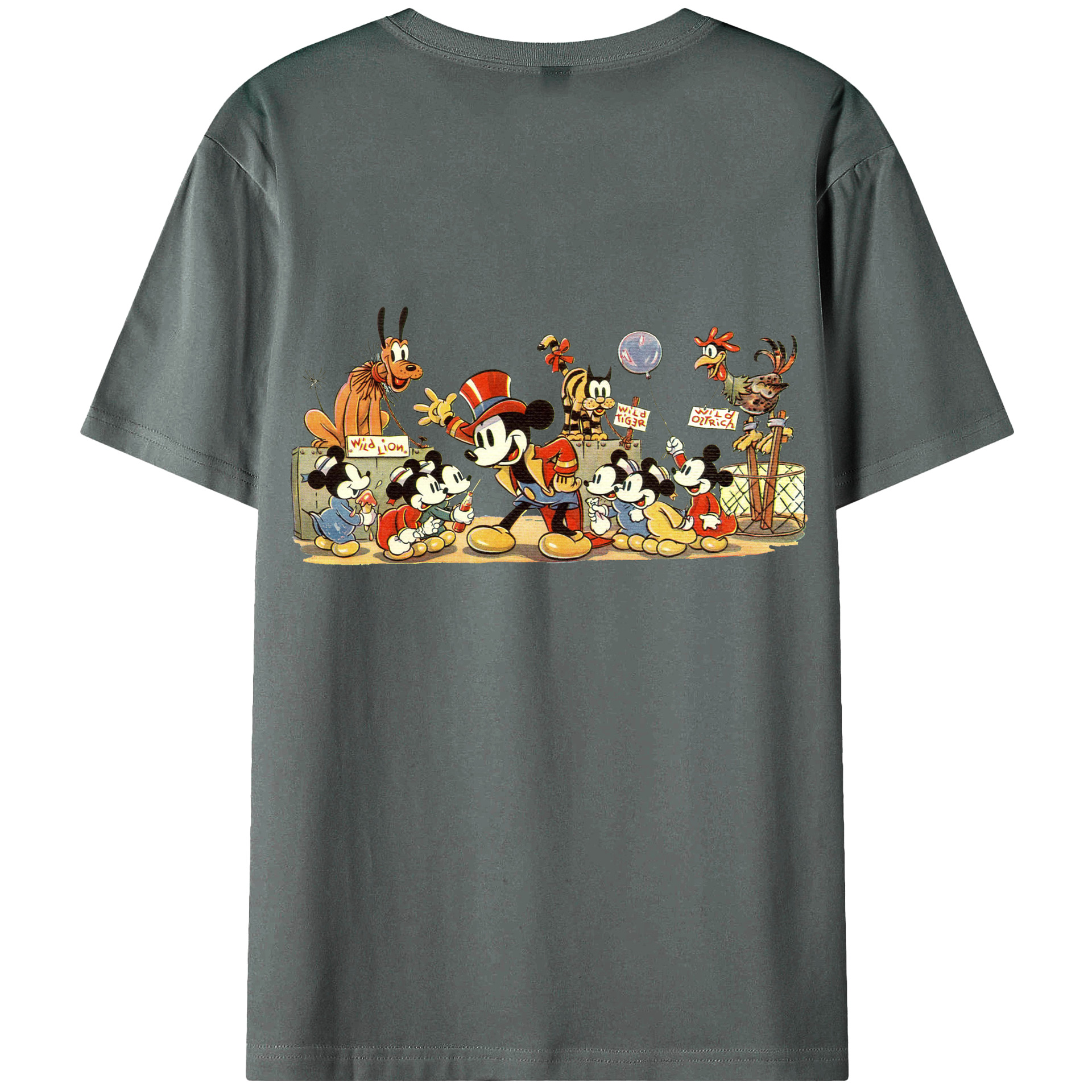 （画像用） ミッキーマウス Mickey Mouse 綿100％半袖Tシャツ（背面プリント）